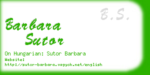 barbara sutor business card